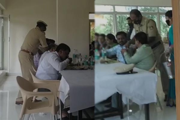 VIDEO| ಬಿಜೆಪಿ ಮುಖಂಡರಿಗೆ, ಅಧಿಕಾರಿಗಳಿಗೆ ಸರ್ವೆಂಟ್​ ಆದ ಸಬ್ ಇನ್ಸ್​ಪೆಕ್ಟರ್​..!