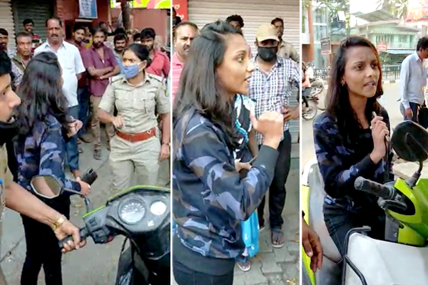 Video| ಕಪಾಳಕ್ಕೆ ಹೊಡೆದ ಪಿಎಸ್​ಐಗೆ ​ಯುವತಿ ಅವಾಜ್​! ನನ್​ ಗಾಡಿ ಮುಟ್ಟೋಕೆ ನೀನ್ಯಾರೆ…