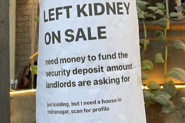 viral poster which says kidney for sale