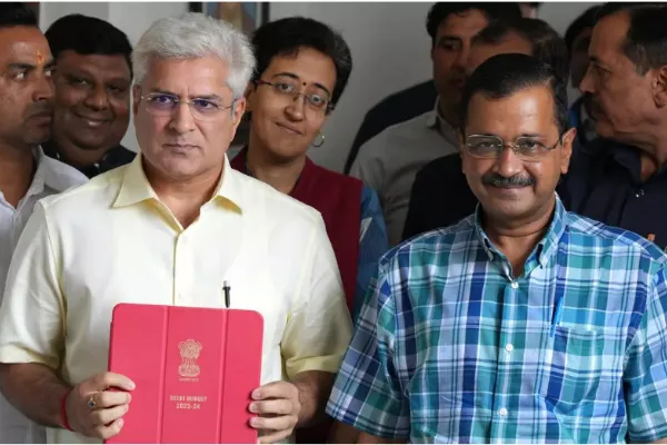 Finance minister Gahlot presents ₹78,800crore budget for 2023 24 in Delhi Assembly