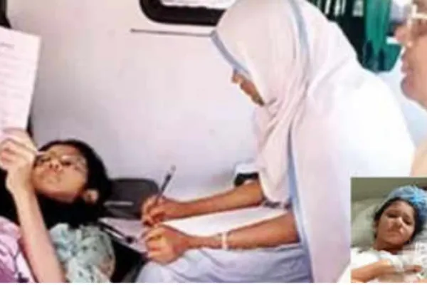 Gutsy girl takes her SSC exam lying in ambulance in Mumbai