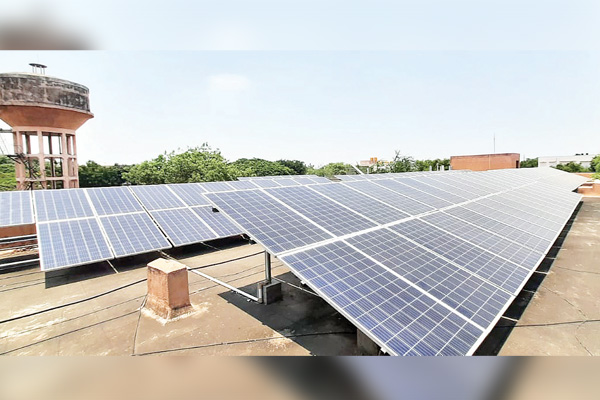 Solar Panel on Ballari Dist Hospital Roof