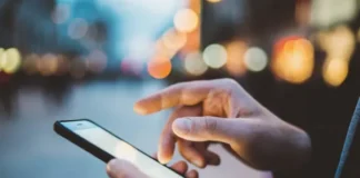 mobile using hand