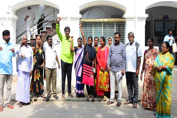 ನಿವೇಶನ ಸೌಲಭ್ಯಕ್ಕೆ ಆಗ್ರಹಿಸಿ ಪ್ರತಿಭಟನೆ