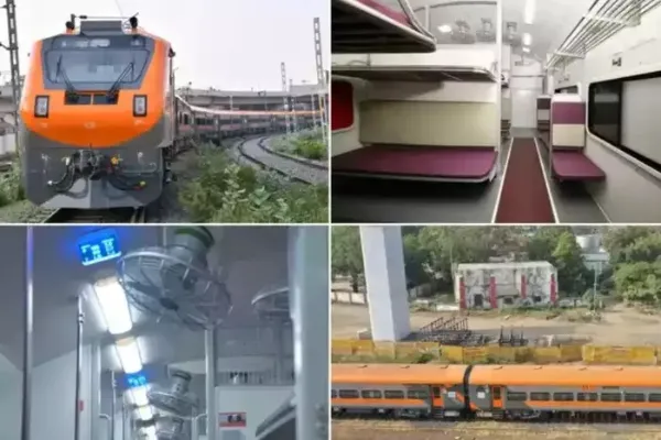 Amrit Bharat Train: ಅಮೃತ್ ಭಾರತ್ ಎಕ್ಸ್‌ಪ್ರೆಸ್ ರೈಲು ಈ ಐಷಾರಾಮಿ ಸೌಲಭ್ಯಗಳನ್ನು ಹೊಂದಿದೆ..ಇಲ್ಲಿವೆ ನೋಡಿ ಫೋಟೋಗಳು