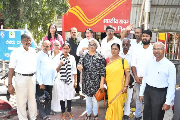 protest on post office opposite