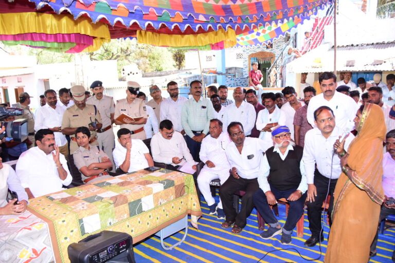 Minister Tangadagi visit Halavarthi village untouchability issue