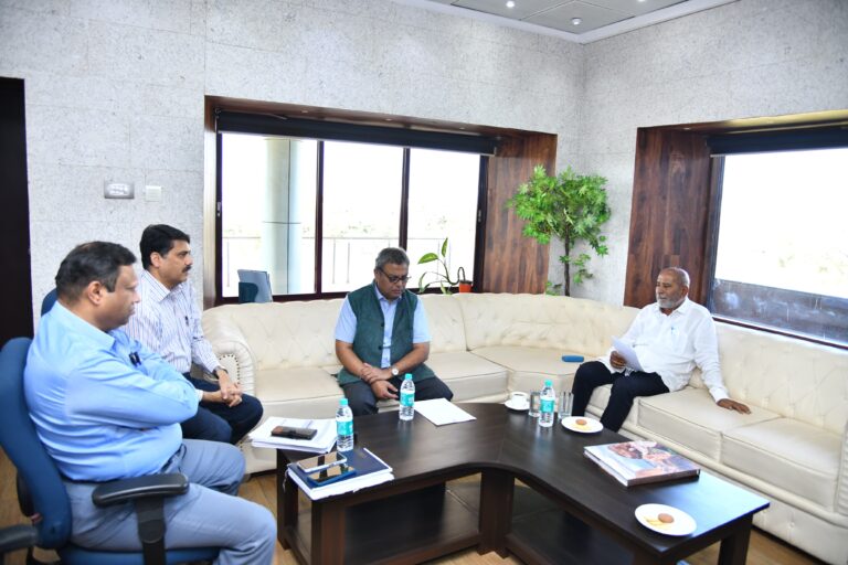 Mp sanganna karadi railway project meeting with officials