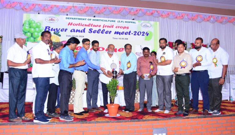 horticulture department buyer seller meet in koppal mp sanganna karadi inaugurates program