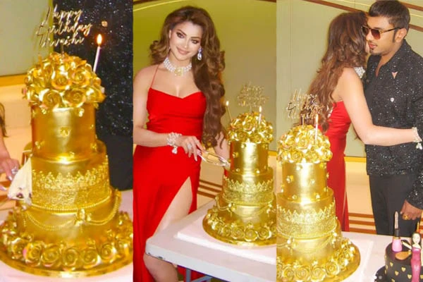 Urvashi Rautela, Gold Cake