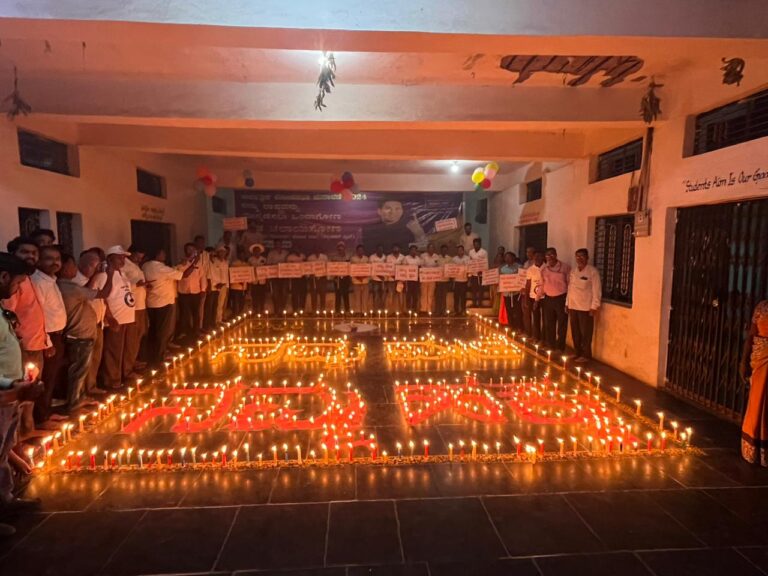 candle light programme in Koppal sveep activity by district administraion