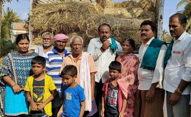 Actor Vinod Raj helps the farmer family mandya