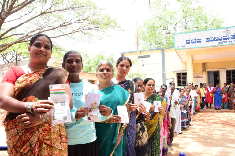 LS polls koppal voting gavishree youth voters cast them vote