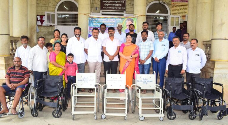 Delivery of wheelchair to Mims mandya